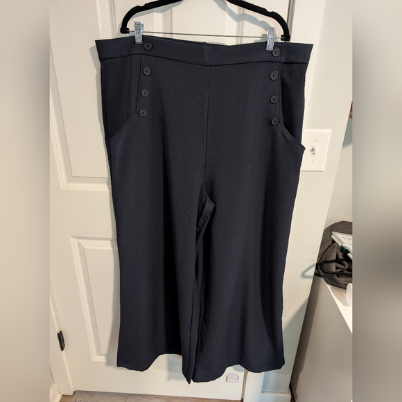 hellbunny navy sailor Wide-Leg Pants - Picture 1 of 5